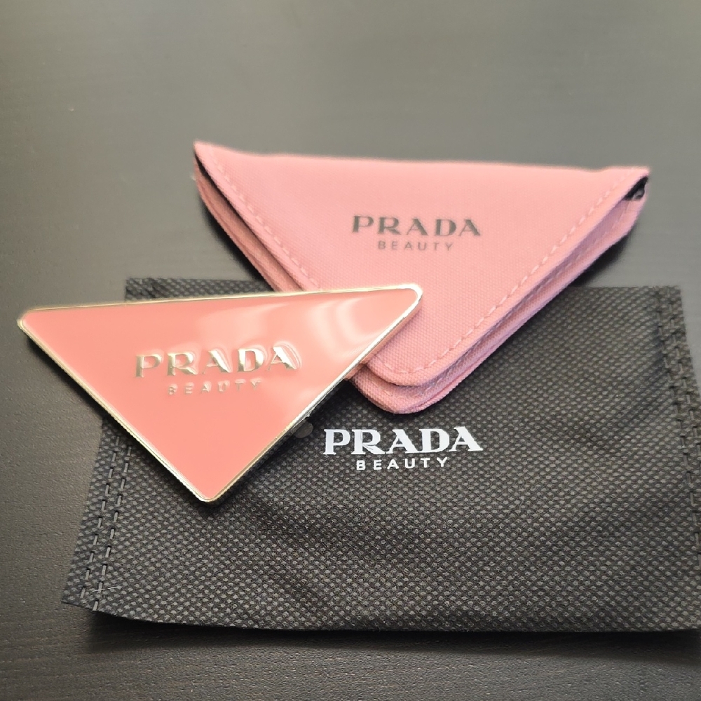 NEW Prada Beauty Pink Mirror With Case